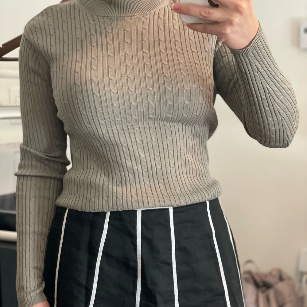 Silk Blend Cable Knit Sweater